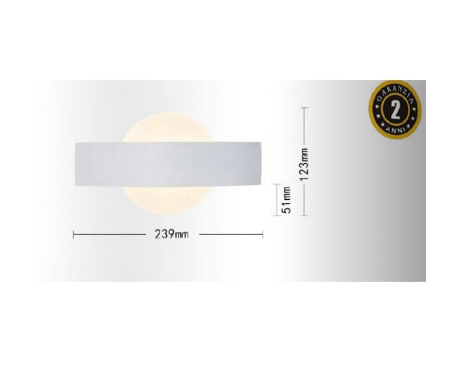 APPLIQUE DA MURO 8W 4000K E17-BN