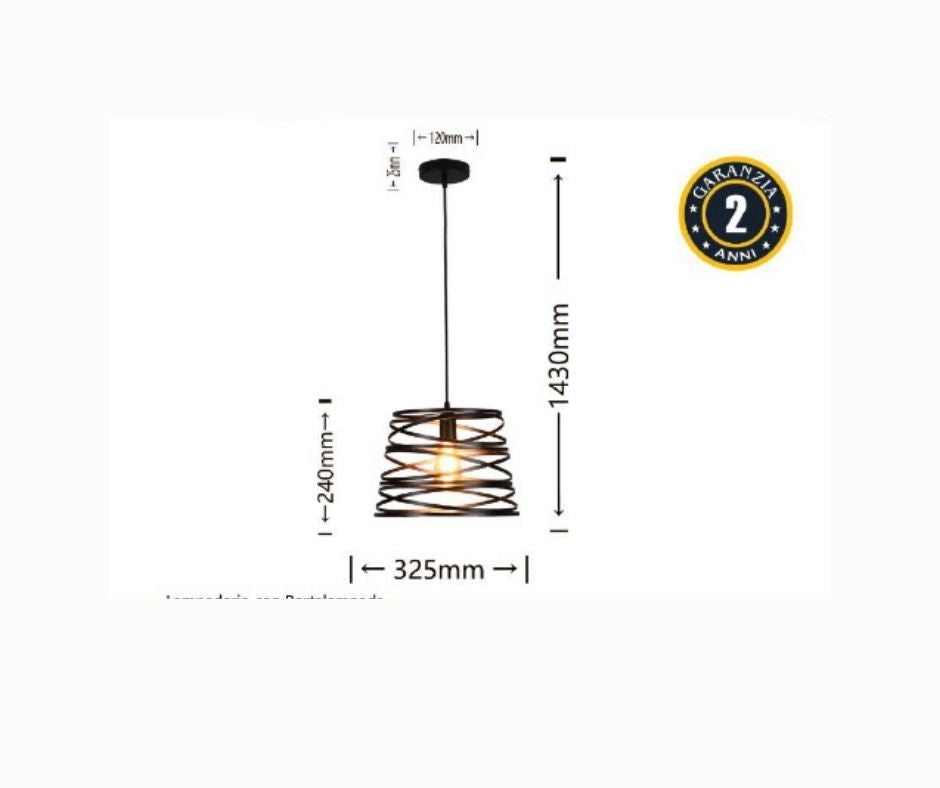 LAMPADARIO DA SOFFITTO CON PORTA LAMPADA A08-N