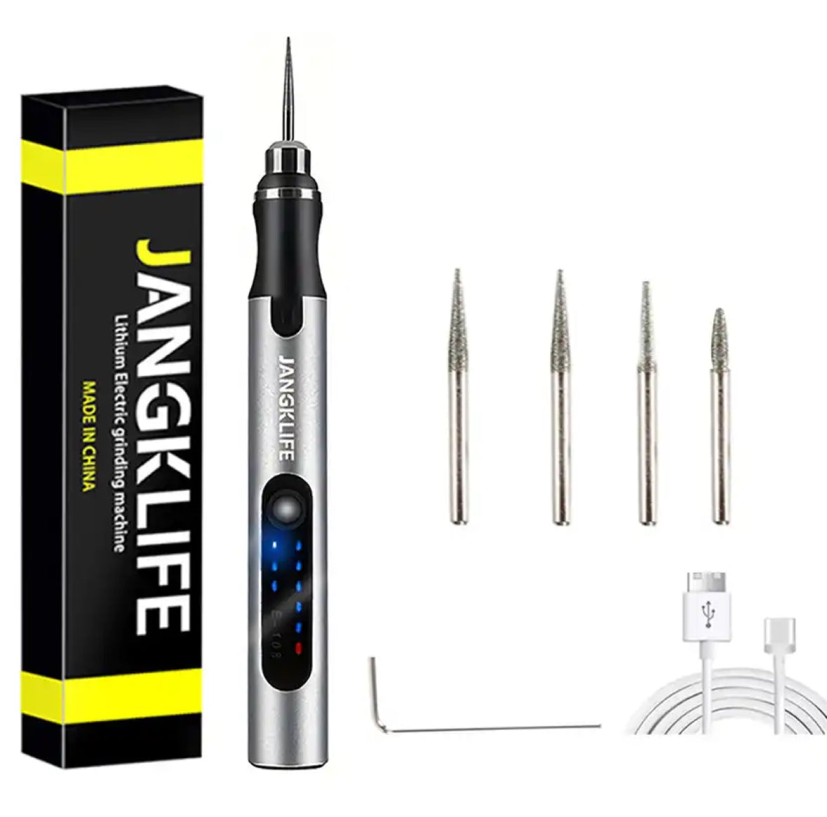 Kit di utensili rotanti senza fili USB penna per incisione per la lavorazione del legno fai da te per gioielli Mini trapano Wireless in vetro metallico