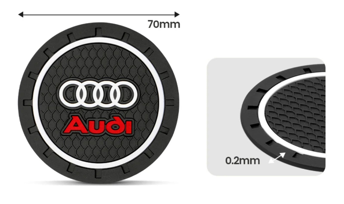 Accessori auro tappeto antiscivolo portabottiglie per Audi A4 B7 B8 B9 A3 8P 8V 8L A5 A6 C6 C5 C7 A1 Q2 Q3