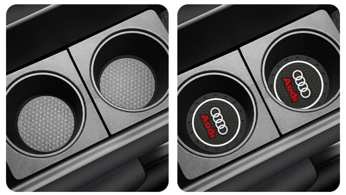 Accessori auro tappeto antiscivolo portabottiglie per Audi A4 B7 B8 B9 A3 8P 8V 8L A5 A6 C6 C5 C7 A1 Q2 Q3