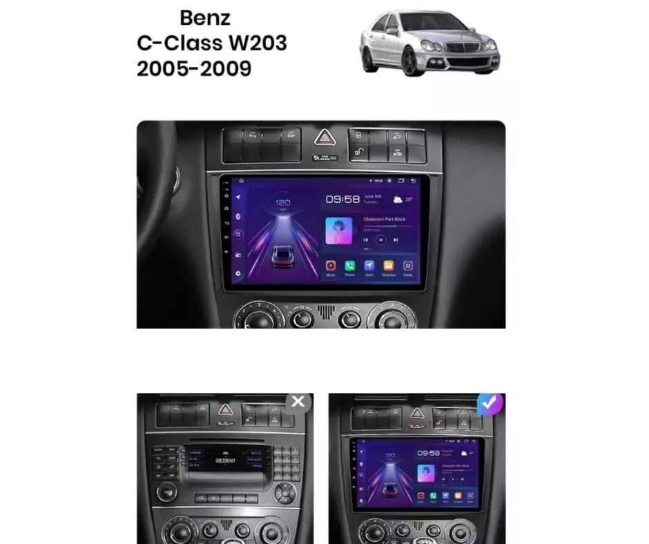 AUTORADIO MERCEDES CLASSE C W203 2005-2009 ANDROID