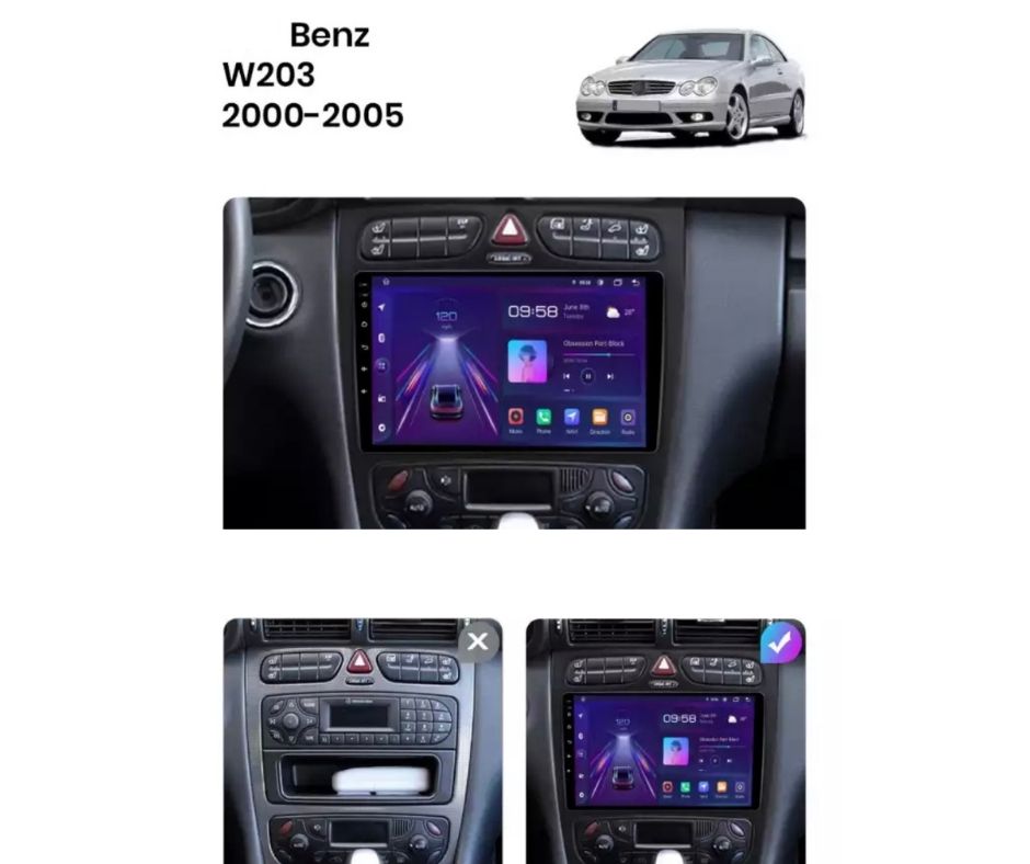 AUTORADIO MERCEDES CLK/C W 203 W209 2000-2005 ANDROID
