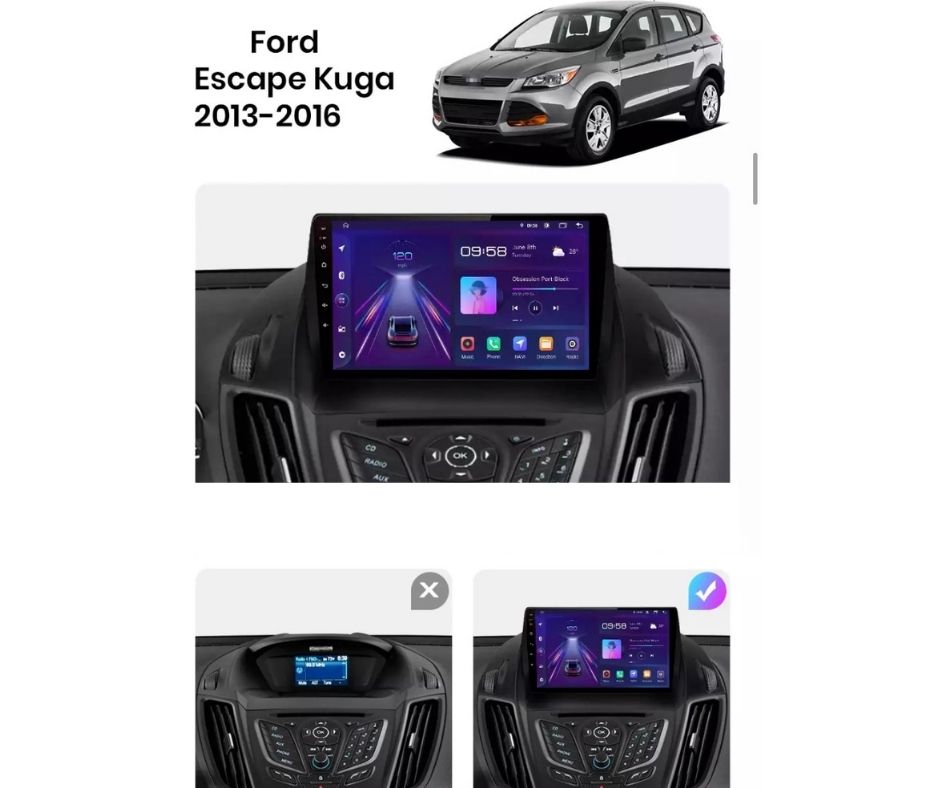 AUTORADIO ANDROID  PER FORD ESCAPE e FORD KUGA 2013-2016