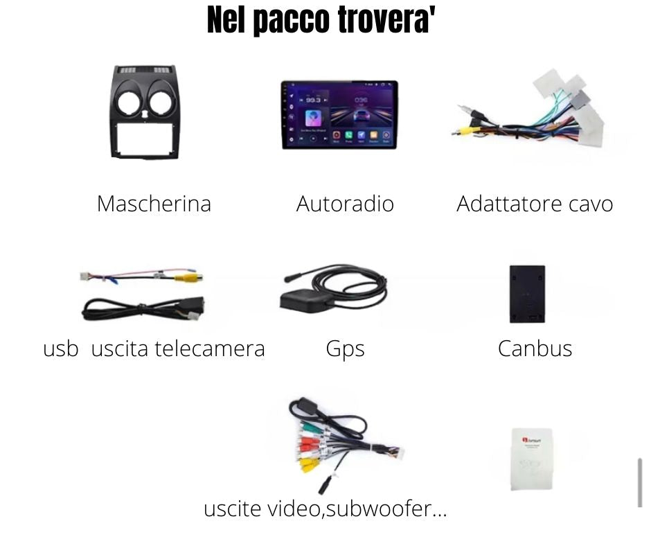 AUTORADIO ANDROID 12 PER NISSAN QASHQAI J11 2013-2017