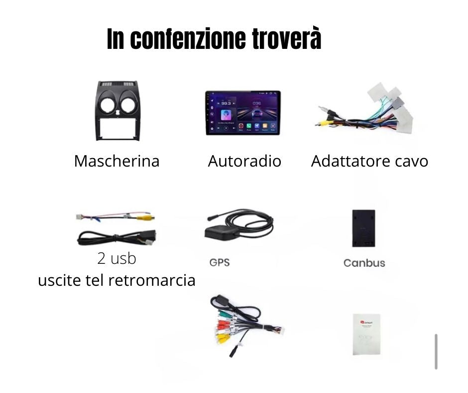 AUTORADIO ANDROID PER NISSAN QASHQAI J10 2006-2013