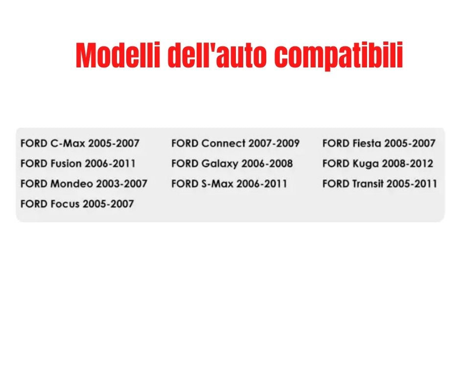AUTORADIO FORD C-MAX/ CONNECT/ FIESTA/ FUSION/ GALAXY/ KUGA/ MONDEO/ S-MAX/ TRANSIT/ FOCUS