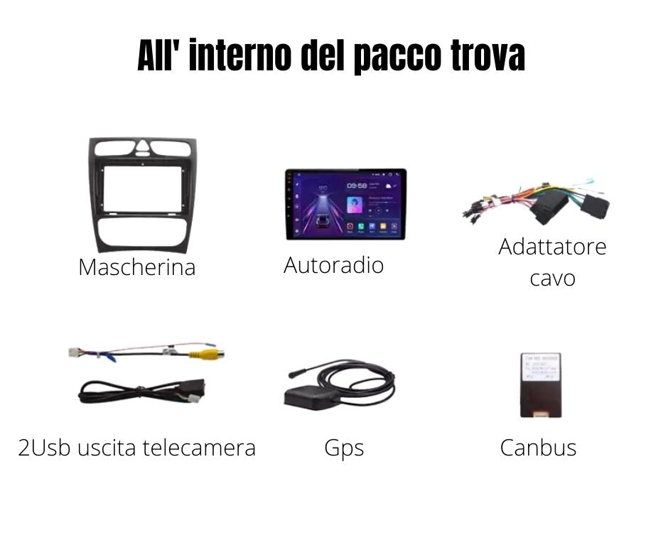 AUTORADIO MERCEDES CLK/C W 203 W209 2000-2005 ANDROID