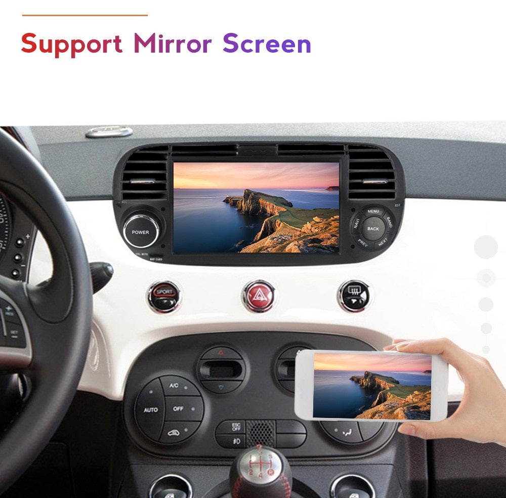 AUTORADIO ANDROID PER FIAT 500 2009-2015