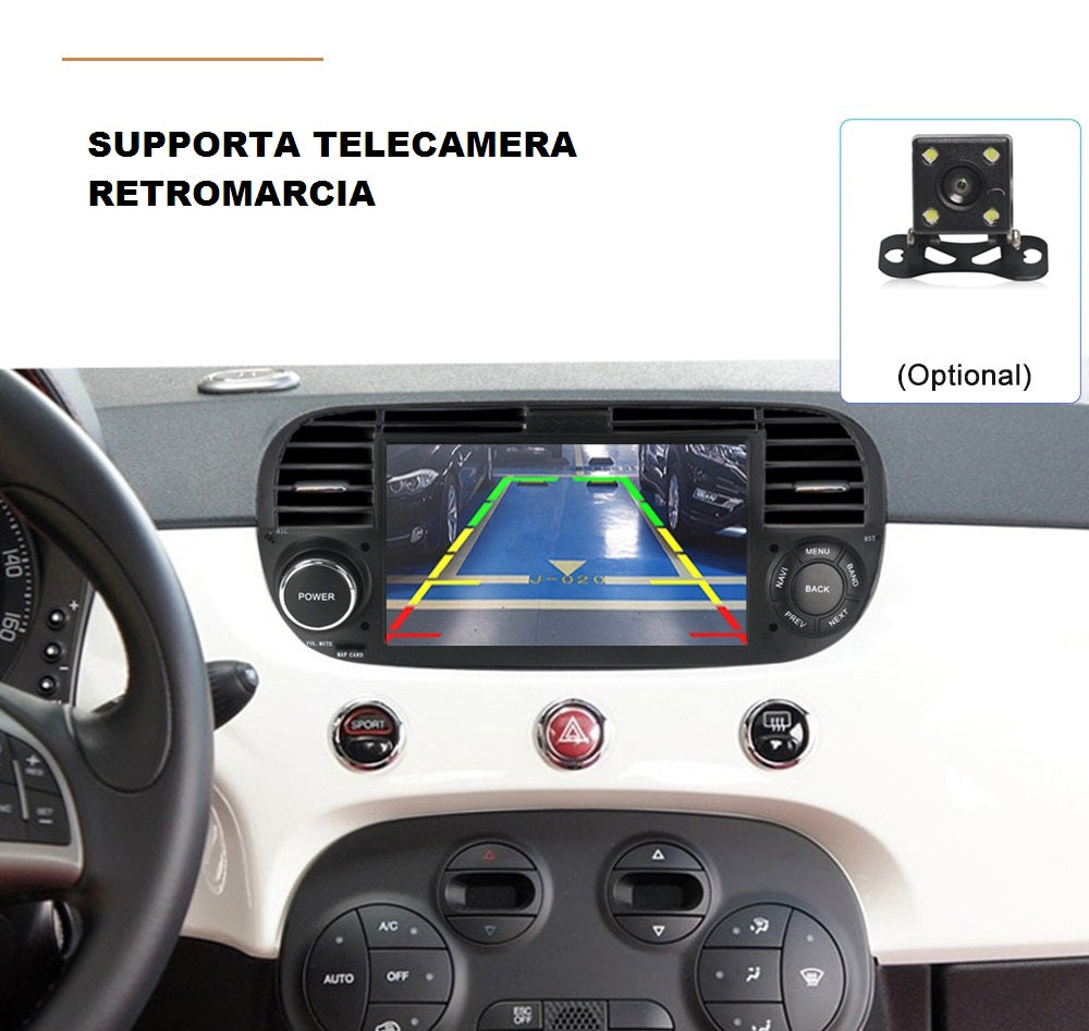 AUTORADIO ANDROID PER FIAT 500 2009-2015
