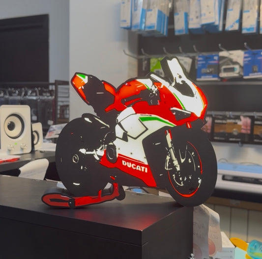 LAMPADA PERSONALIZZATA DUCATI ,LAMPADA SCRIVANIA