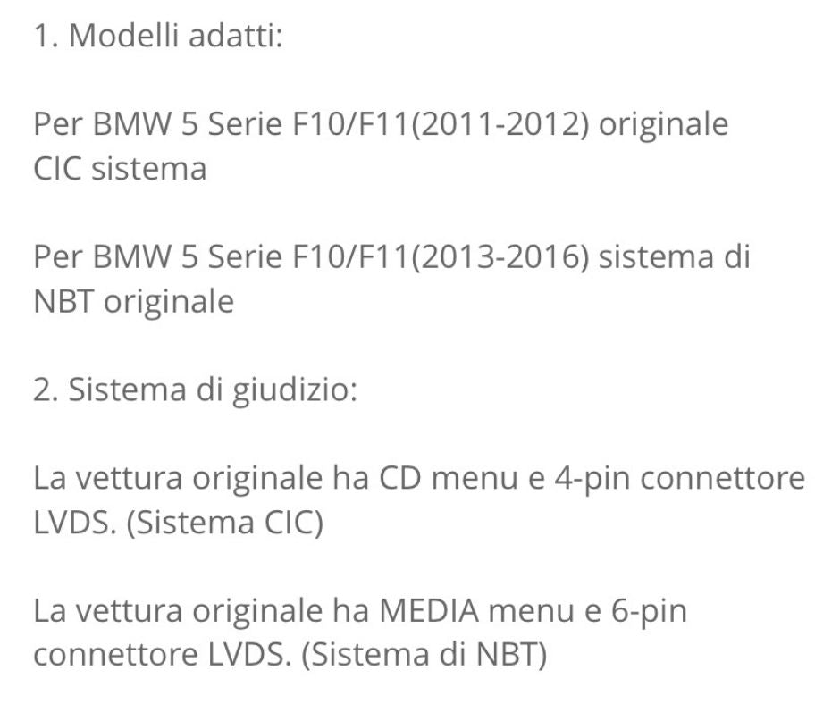 AUTORADIO BMW SERIE 5 F10 F11 2011-2017